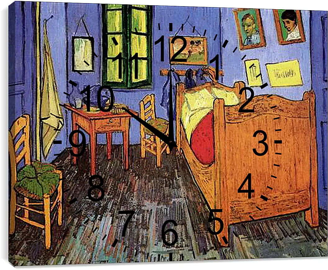 Часы картина - Vincent s Bedroom in Arles. Винсент Ван Гог
