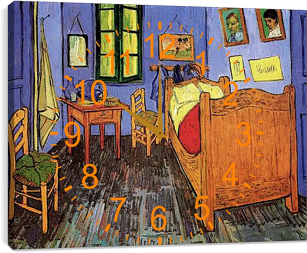 Часы картина - Vincent s Bedroom in Arles. Винсент Ван Гог