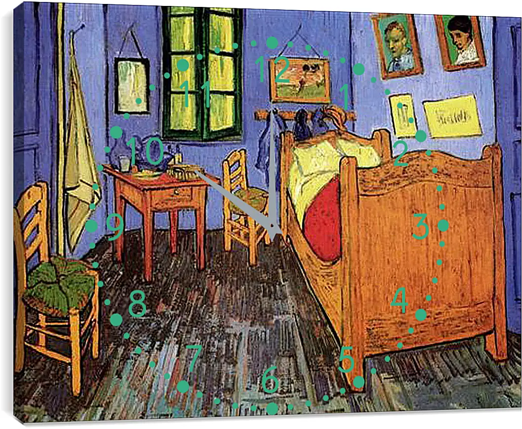 Часы картина - Vincent s Bedroom in Arles. Винсент Ван Гог