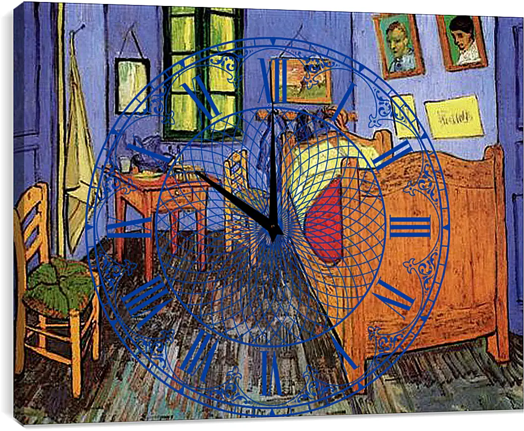 Часы картина - Vincent s Bedroom in Arles. Винсент Ван Гог