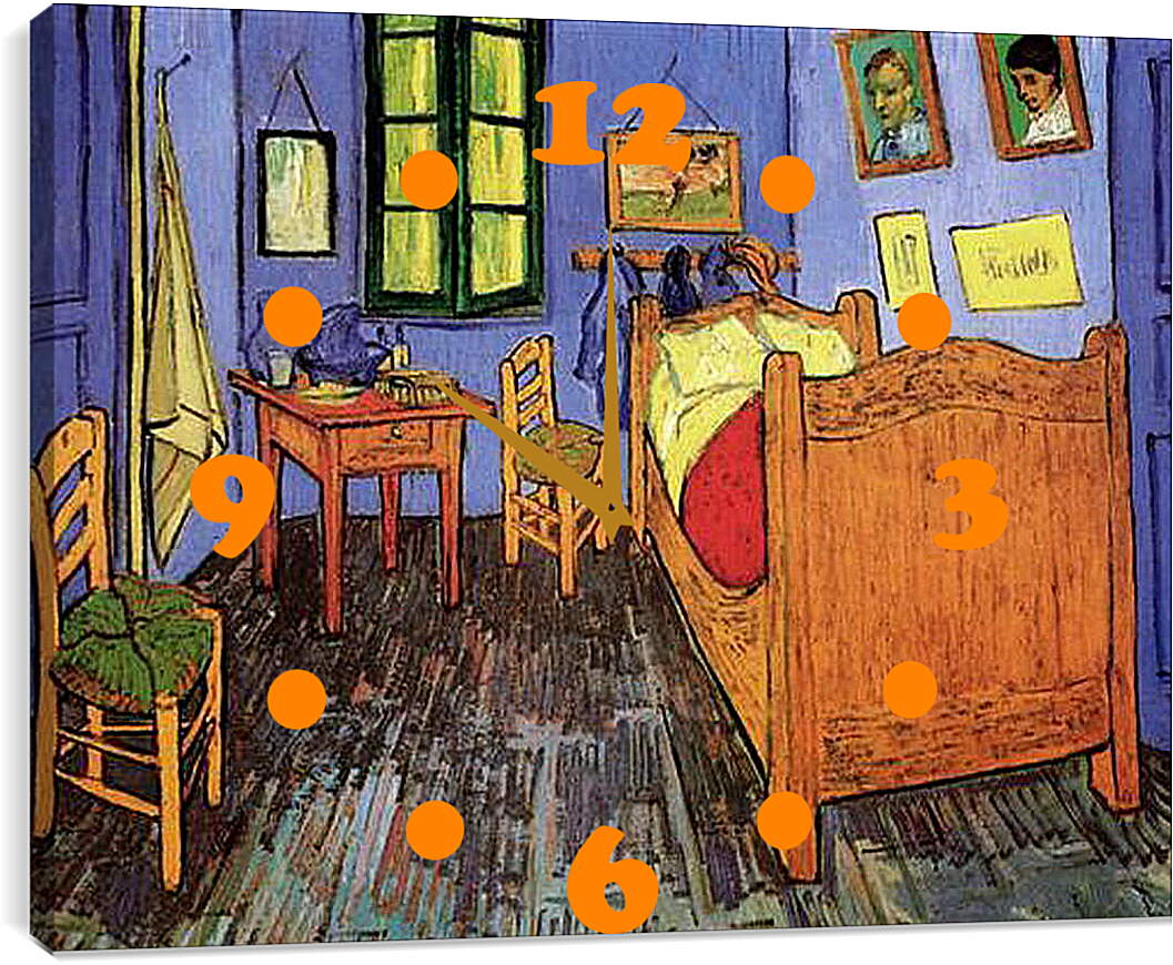 Часы картина - Vincent s Bedroom in Arles. Винсент Ван Гог