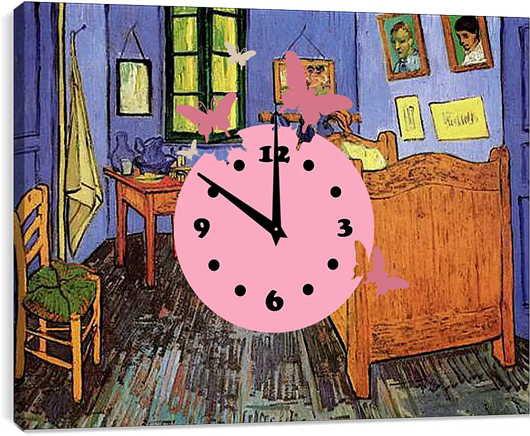 Часы картина - Vincent s Bedroom in Arles. Винсент Ван Гог