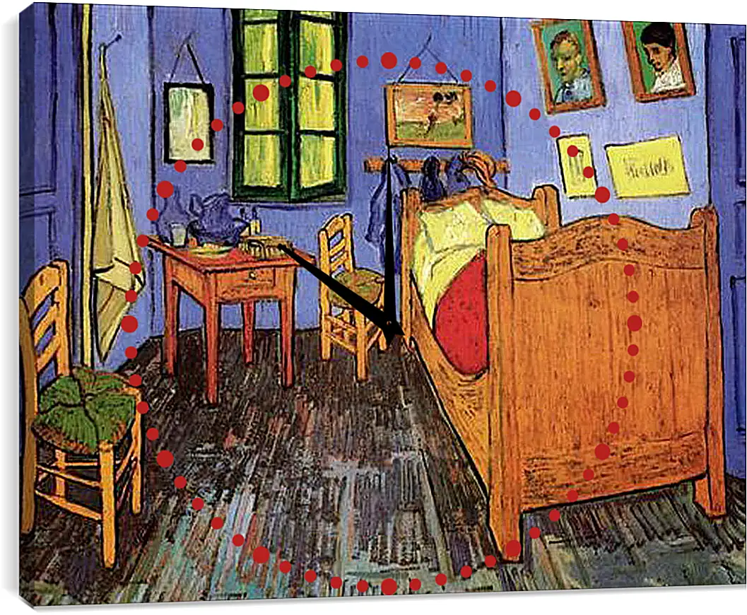 Часы картина - Vincent s Bedroom in Arles. Винсент Ван Гог