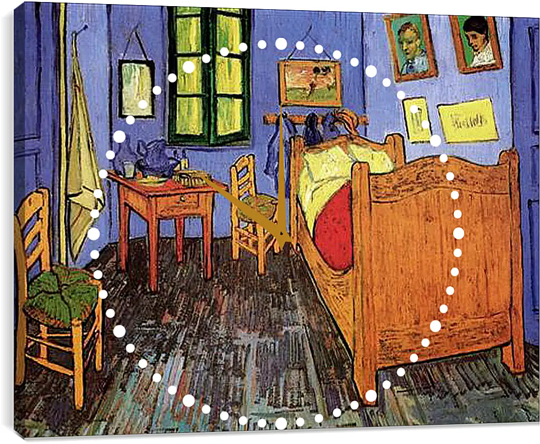 Часы картина - Vincent s Bedroom in Arles. Винсент Ван Гог