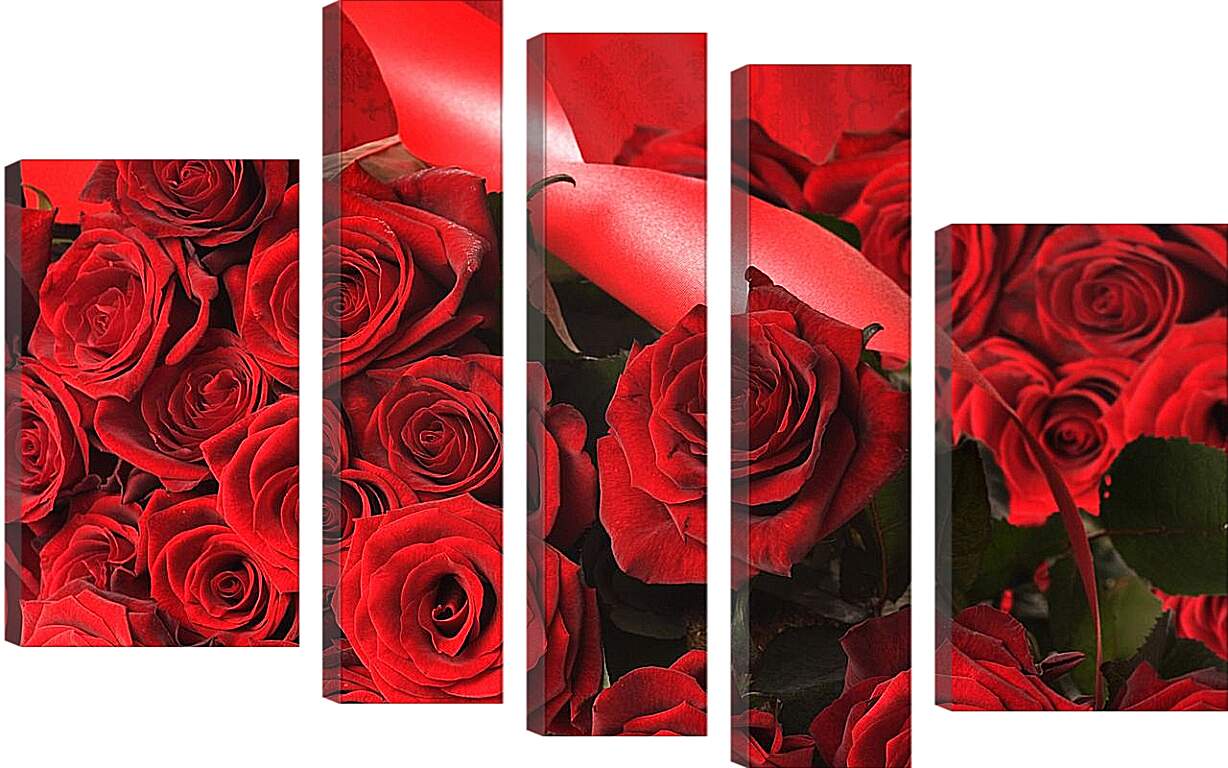 Модульная картина - Красные розы