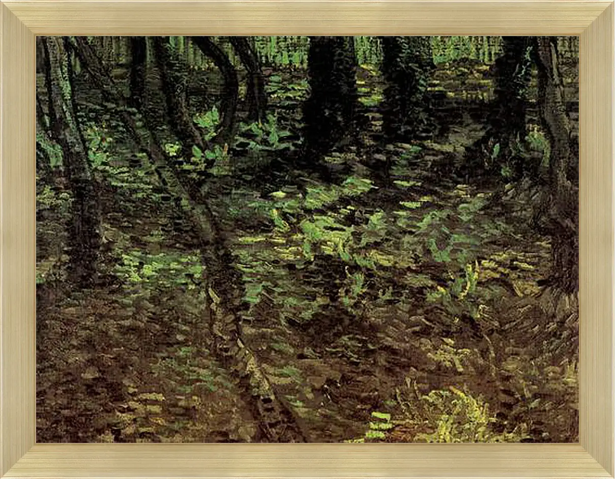 Картина в раме - Undergrowth with Ivy. Винсент Ван Гог