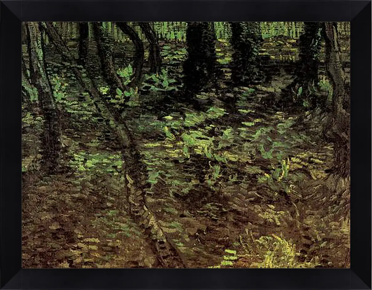Картина в раме - Undergrowth with Ivy. Винсент Ван Гог