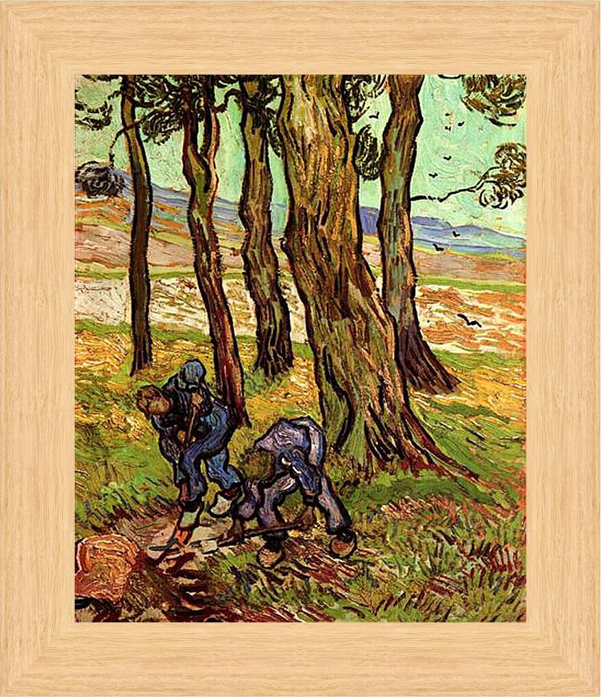 Картина в раме - Two Diggers Among Trees. Винсент Ван Гог