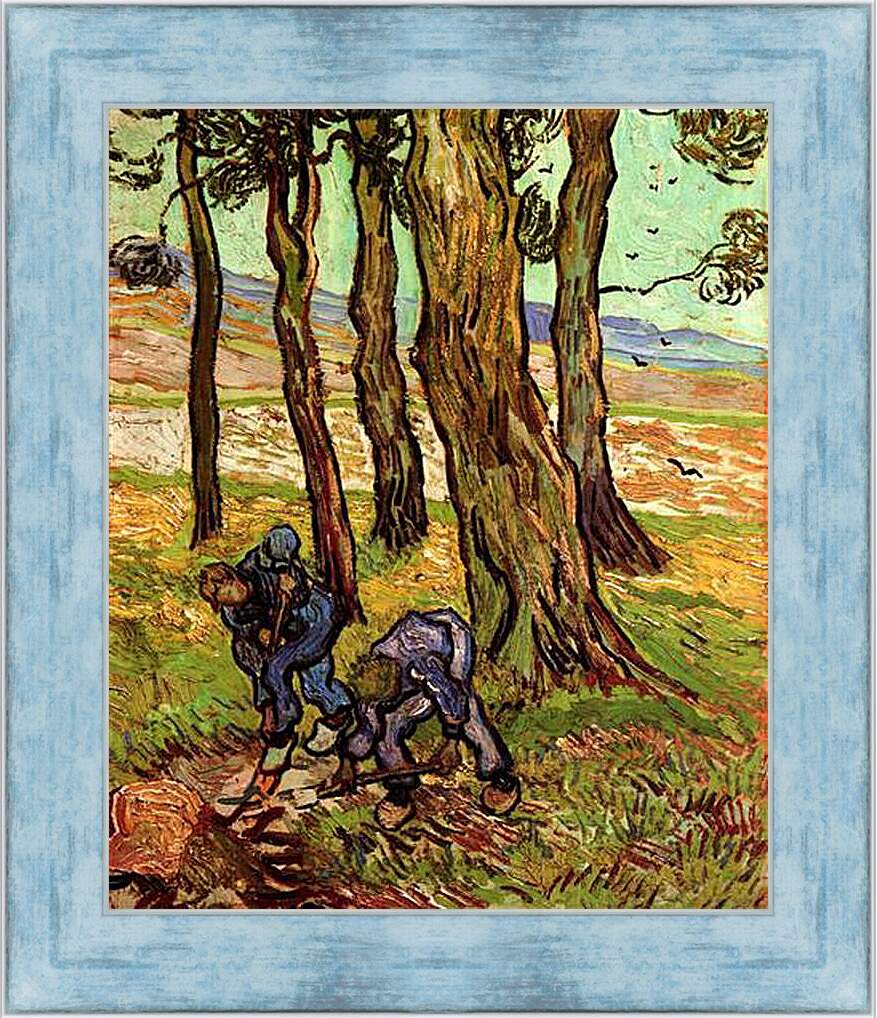 Картина в раме - Two Diggers Among Trees. Винсент Ван Гог
