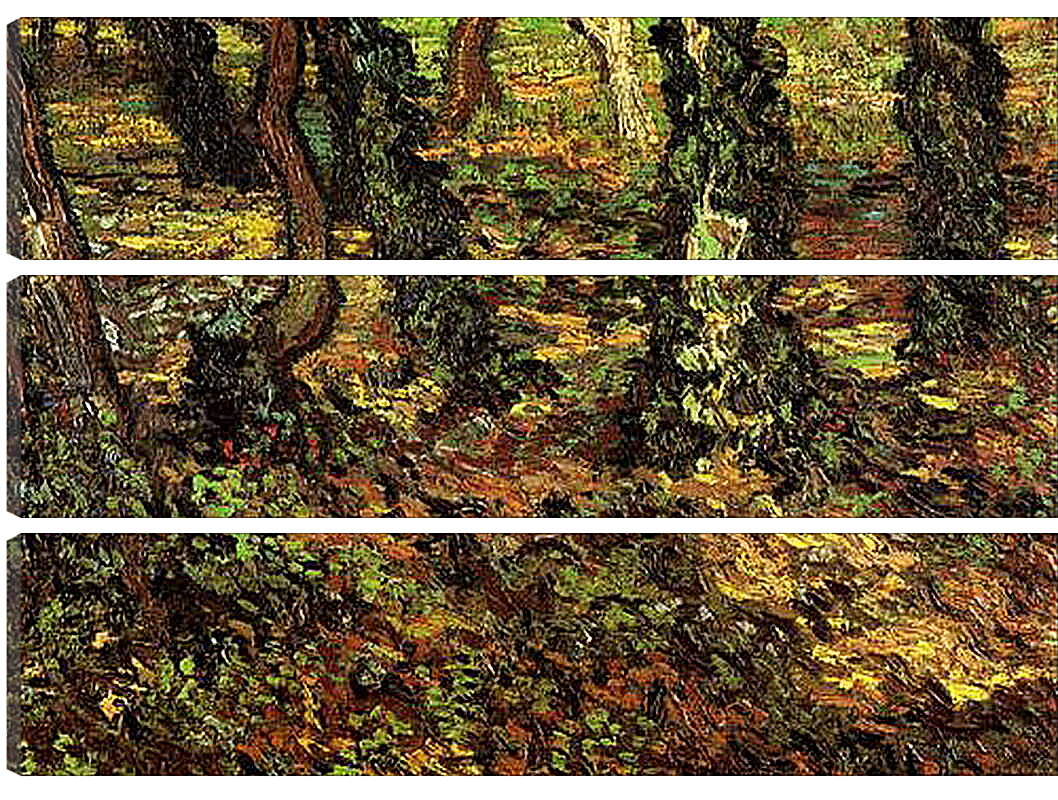 Модульная картина - Tree Trunks with Ivy 2. Винсент Ван Гог