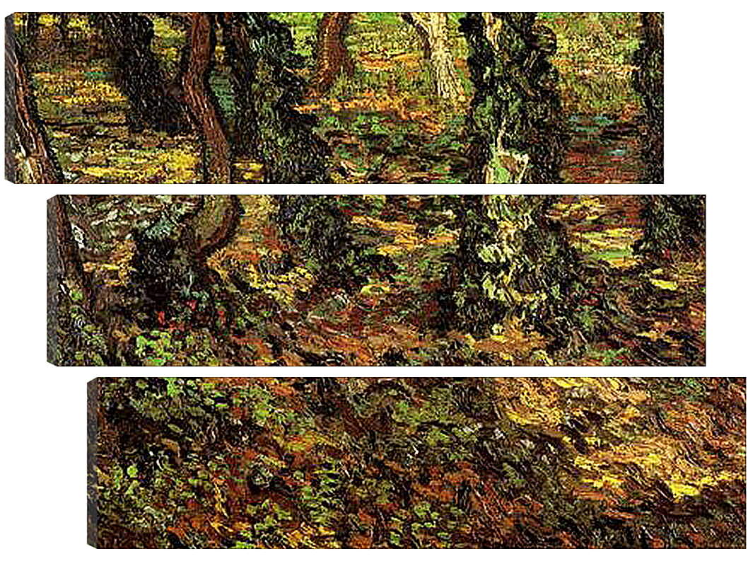 Модульная картина - Tree Trunks with Ivy 2. Винсент Ван Гог