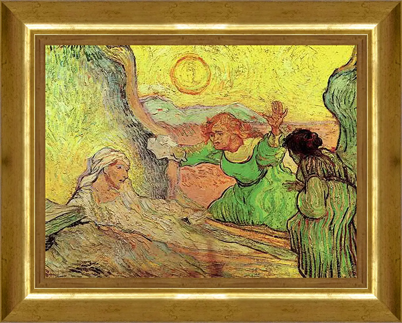 Картина в раме - The Raising of Lazarus after Rembrandt. Винсент Ван Гог