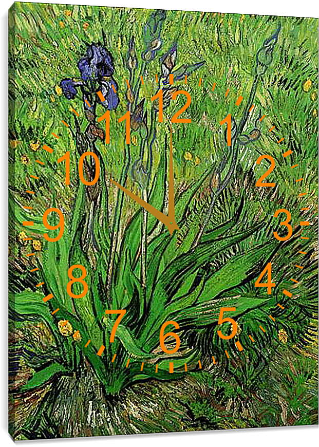 Часы картина - The Iris. Винсент Ван Гог