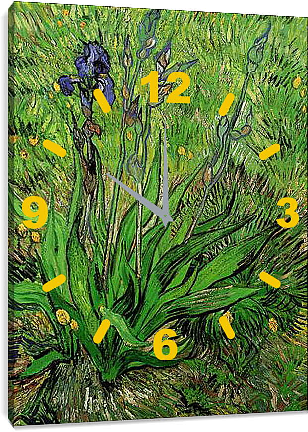 Часы картина - The Iris. Винсент Ван Гог