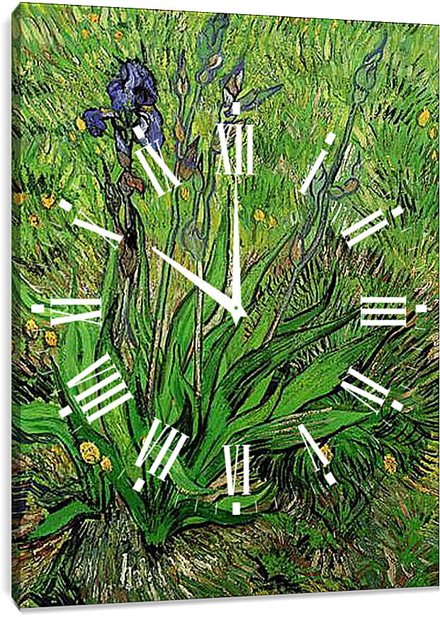 Часы картина - The Iris. Винсент Ван Гог
