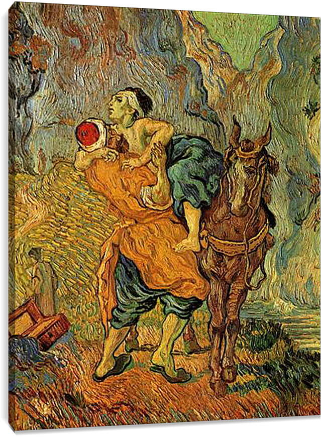 Постер и плакат - The Good Samaritan after Delacroix. Винсент Ван Гог
