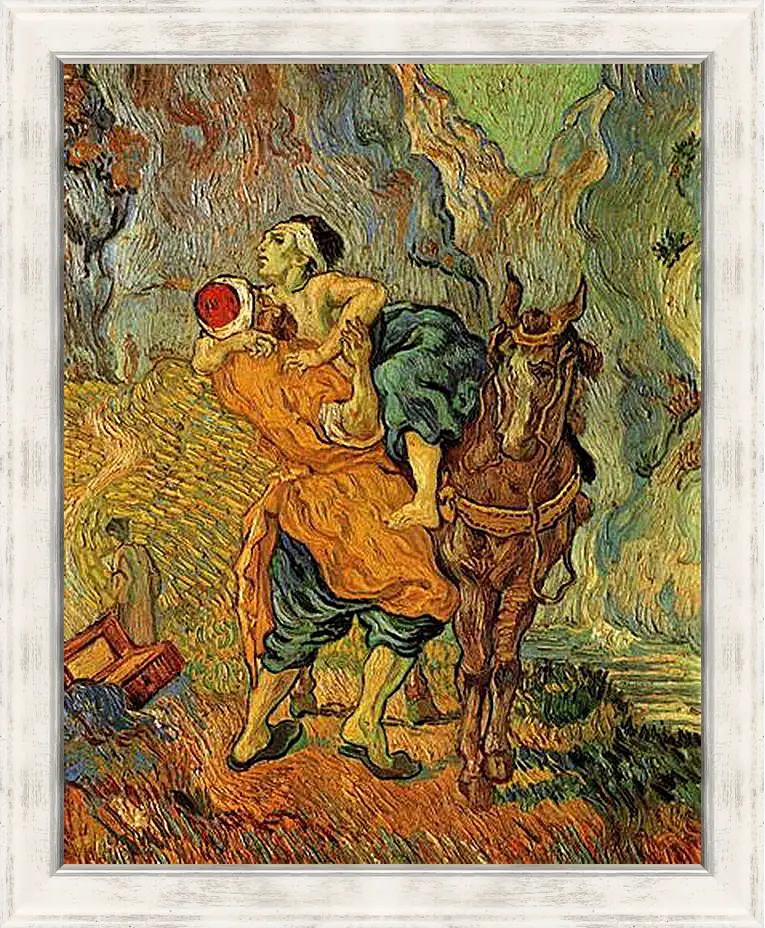 Картина в раме - The Good Samaritan after Delacroix. Винсент Ван Гог
