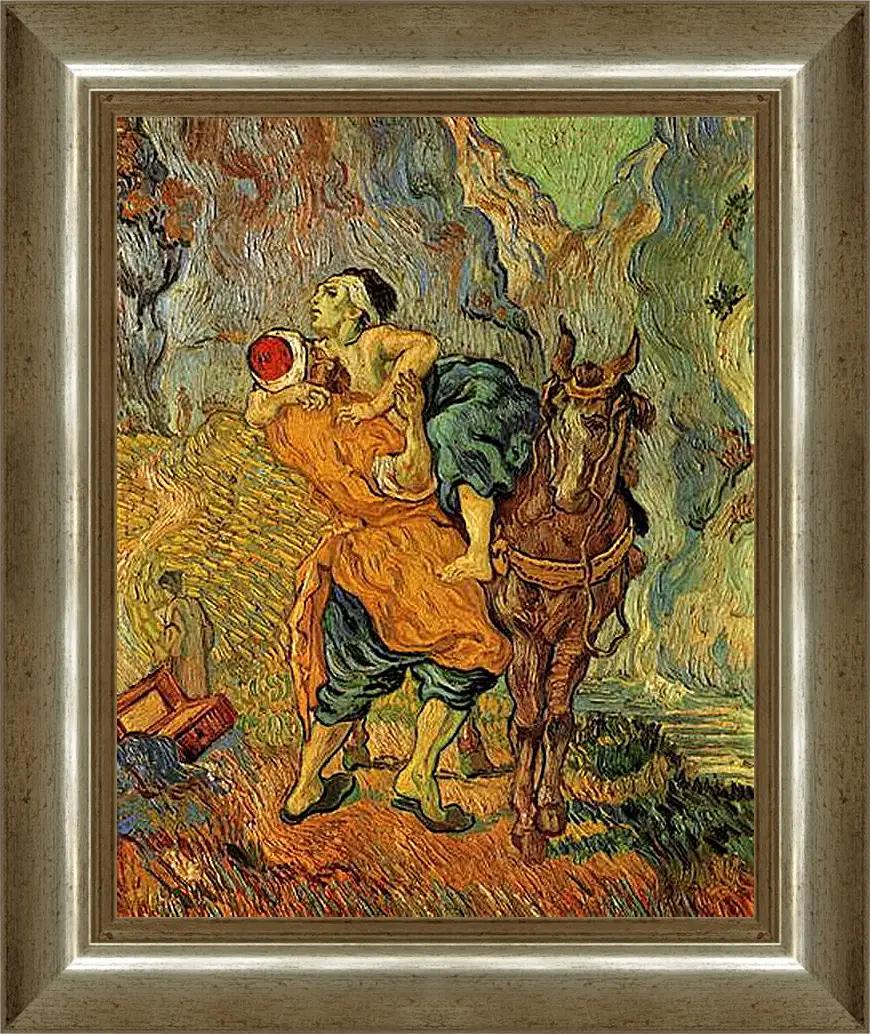 Картина в раме - The Good Samaritan after Delacroix. Винсент Ван Гог