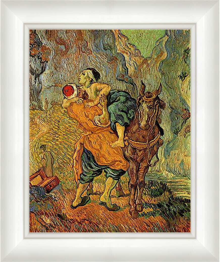 Картина в раме - The Good Samaritan after Delacroix. Винсент Ван Гог
