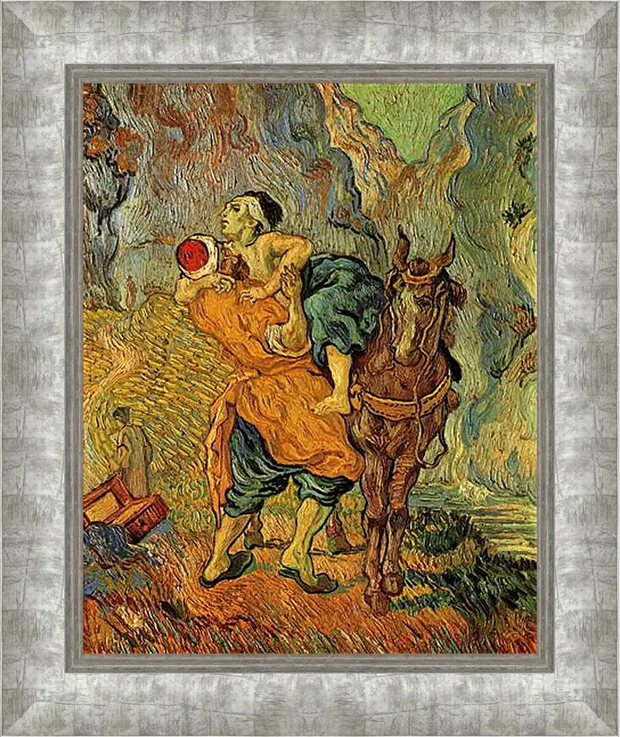 Картина в раме - The Good Samaritan after Delacroix. Винсент Ван Гог