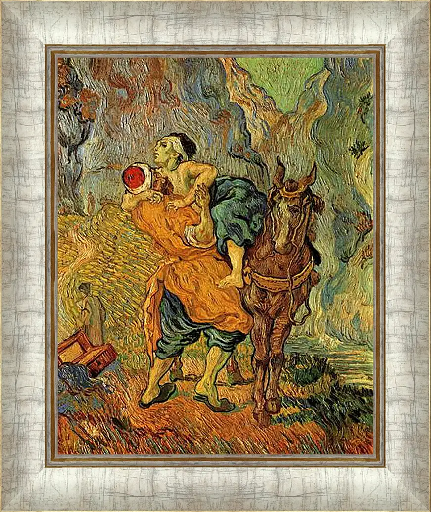 Картина в раме - The Good Samaritan after Delacroix. Винсент Ван Гог