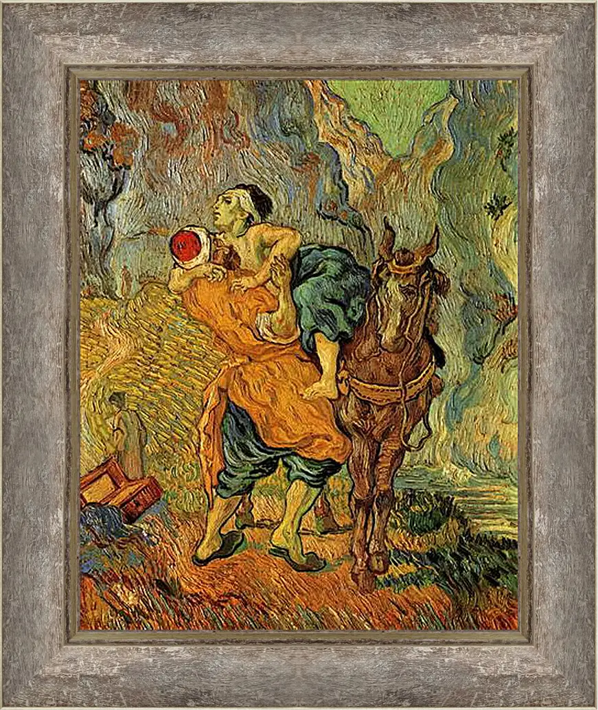 Картина в раме - The Good Samaritan after Delacroix. Винсент Ван Гог