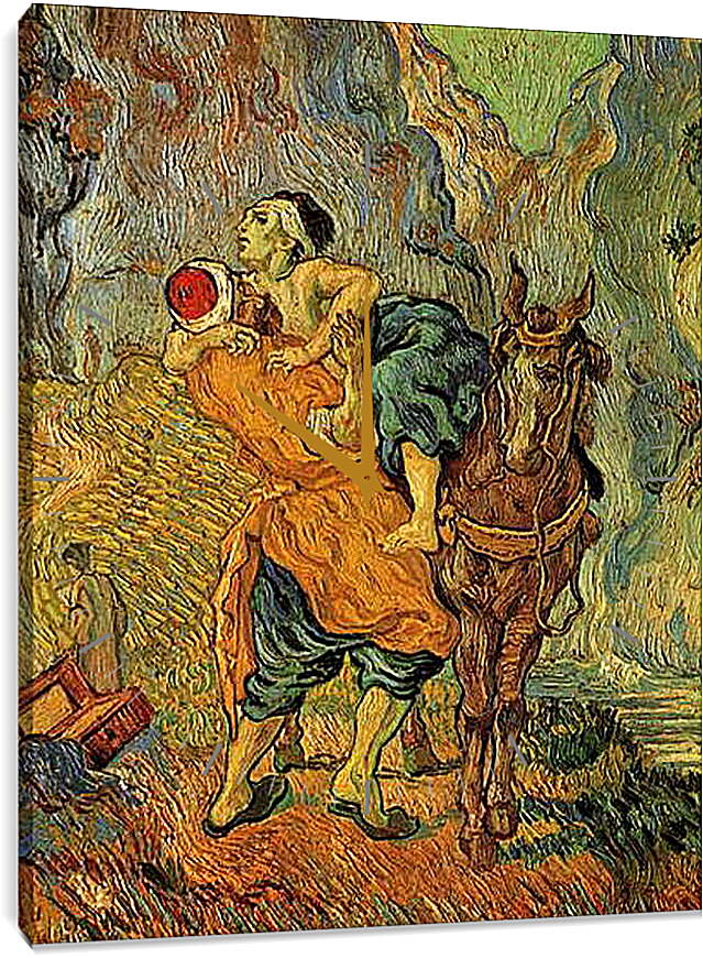 Часы картина - The Good Samaritan after Delacroix. Винсент Ван Гог