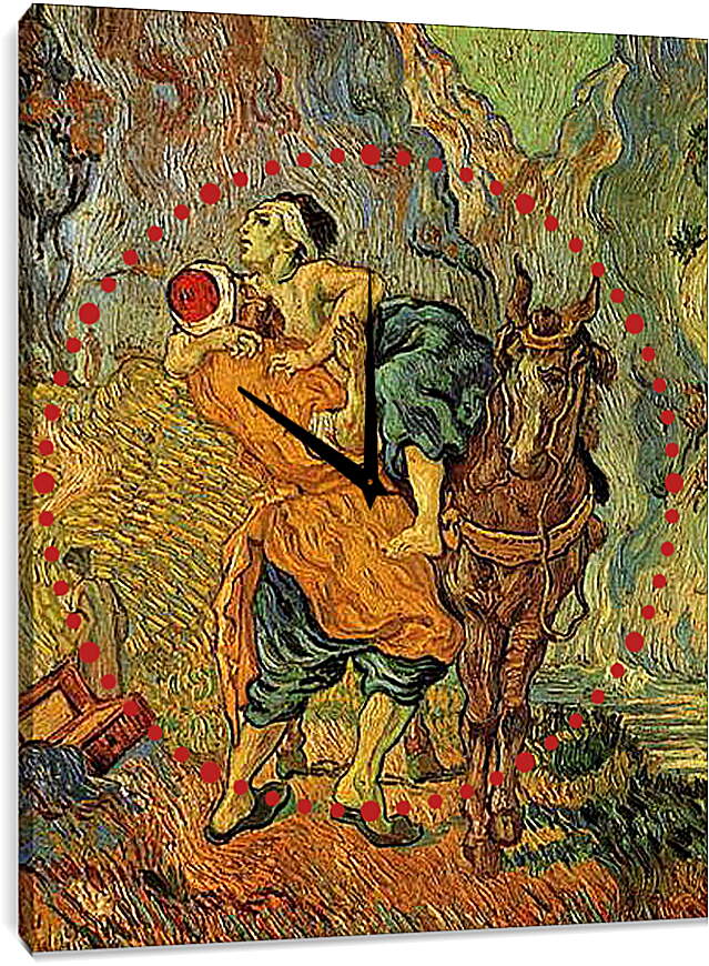 Часы картина - The Good Samaritan after Delacroix. Винсент Ван Гог
