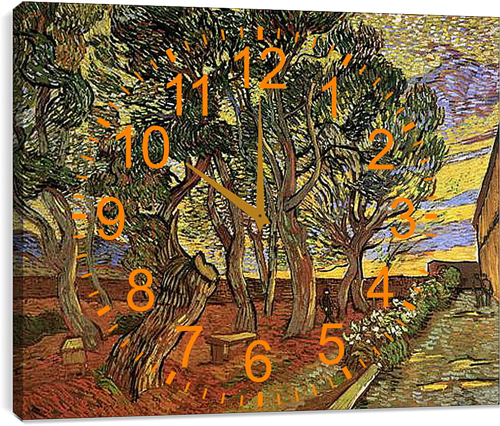 Часы картина - The Garden of Saint-Paul Hospital 5. Винсент Ван Гог