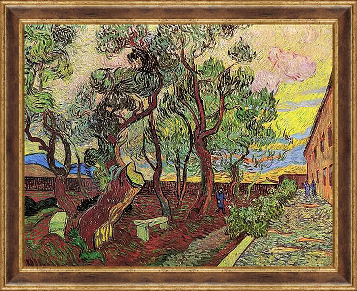 Картина в раме - The Garden of Saint-Paul Hospital 4. Винсент Ван Гог