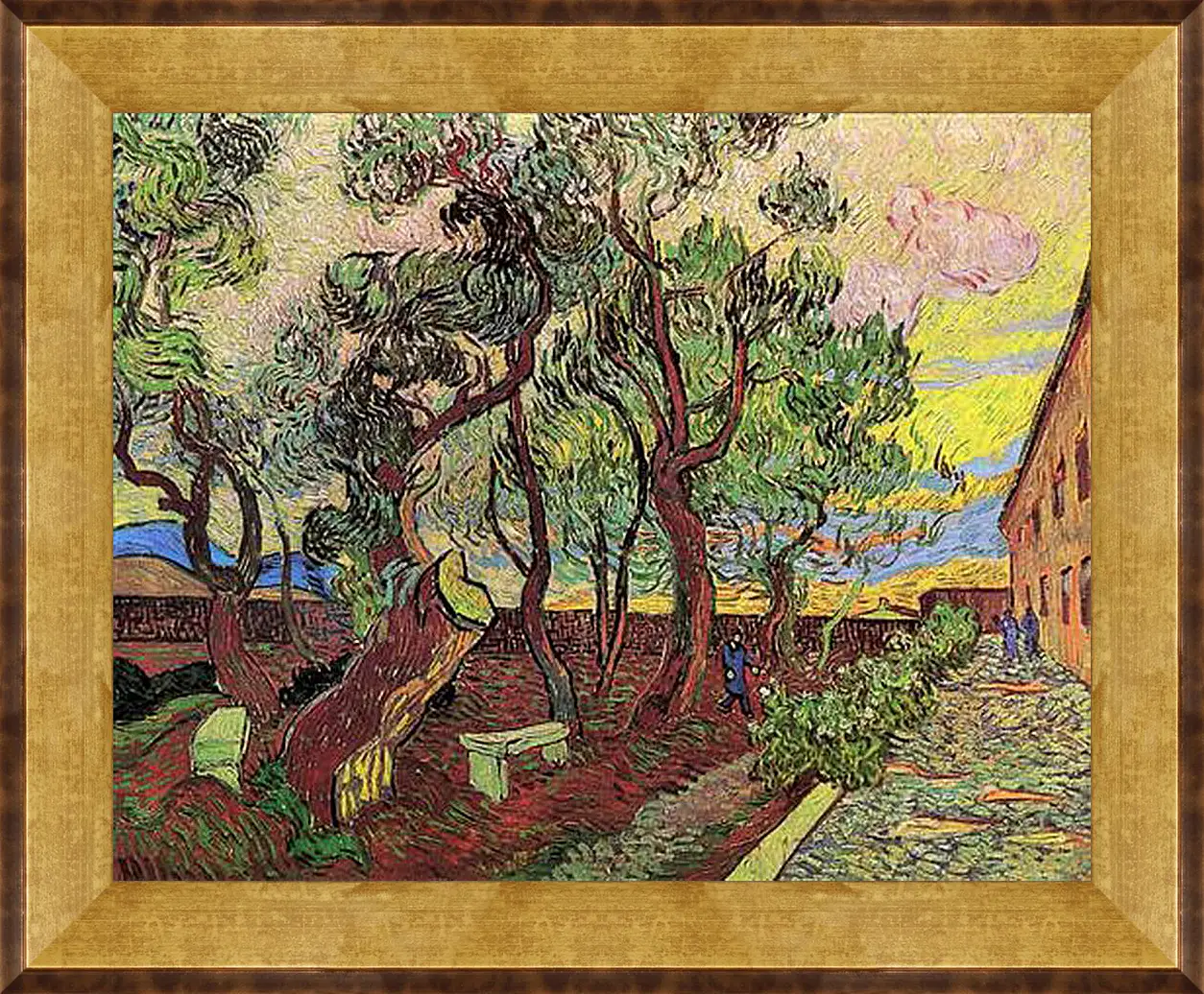Картина в раме - The Garden of Saint-Paul Hospital 4. Винсент Ван Гог