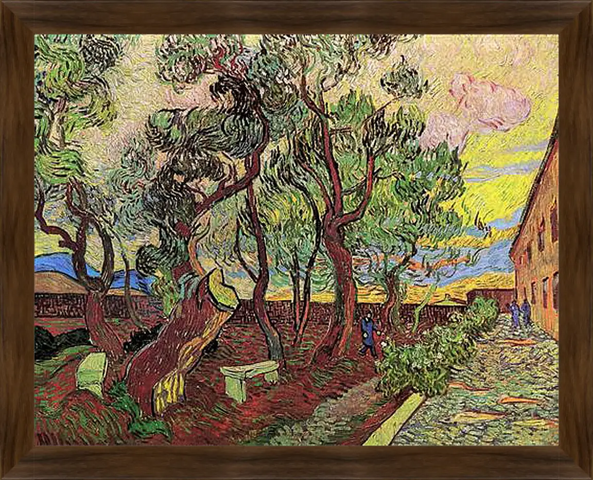 Картина в раме - The Garden of Saint-Paul Hospital 4. Винсент Ван Гог