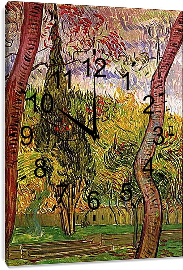 Часы картина - The Garden of Saint-Paul Hospital 2. Винсент Ван Гог