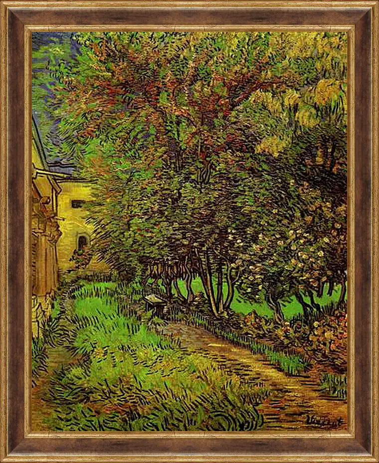Картина в раме - The Garden of Saint-Paul Hospital. Винсент Ван Гог
