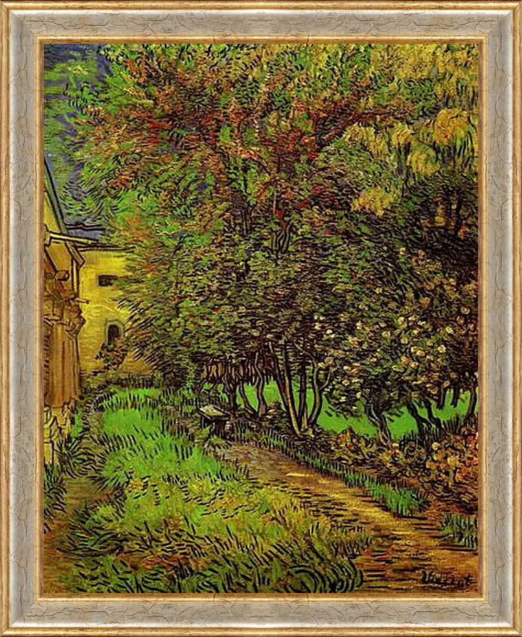 Картина в раме - The Garden of Saint-Paul Hospital. Винсент Ван Гог