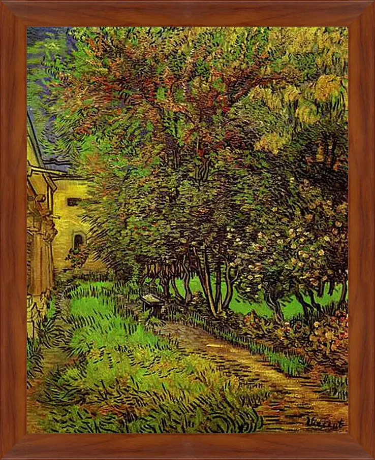 Картина в раме - The Garden of Saint-Paul Hospital. Винсент Ван Гог