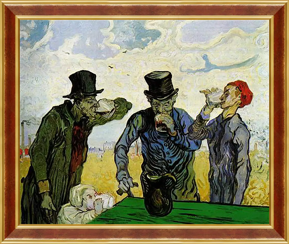 Картина в раме - The Drinkers. Винсент Ван Гог