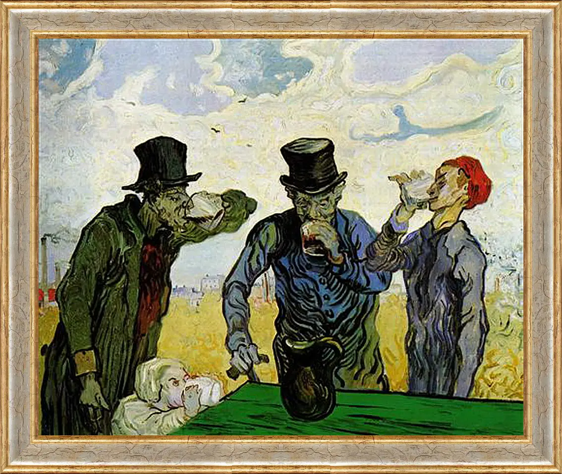 Картина в раме - The Drinkers. Винсент Ван Гог