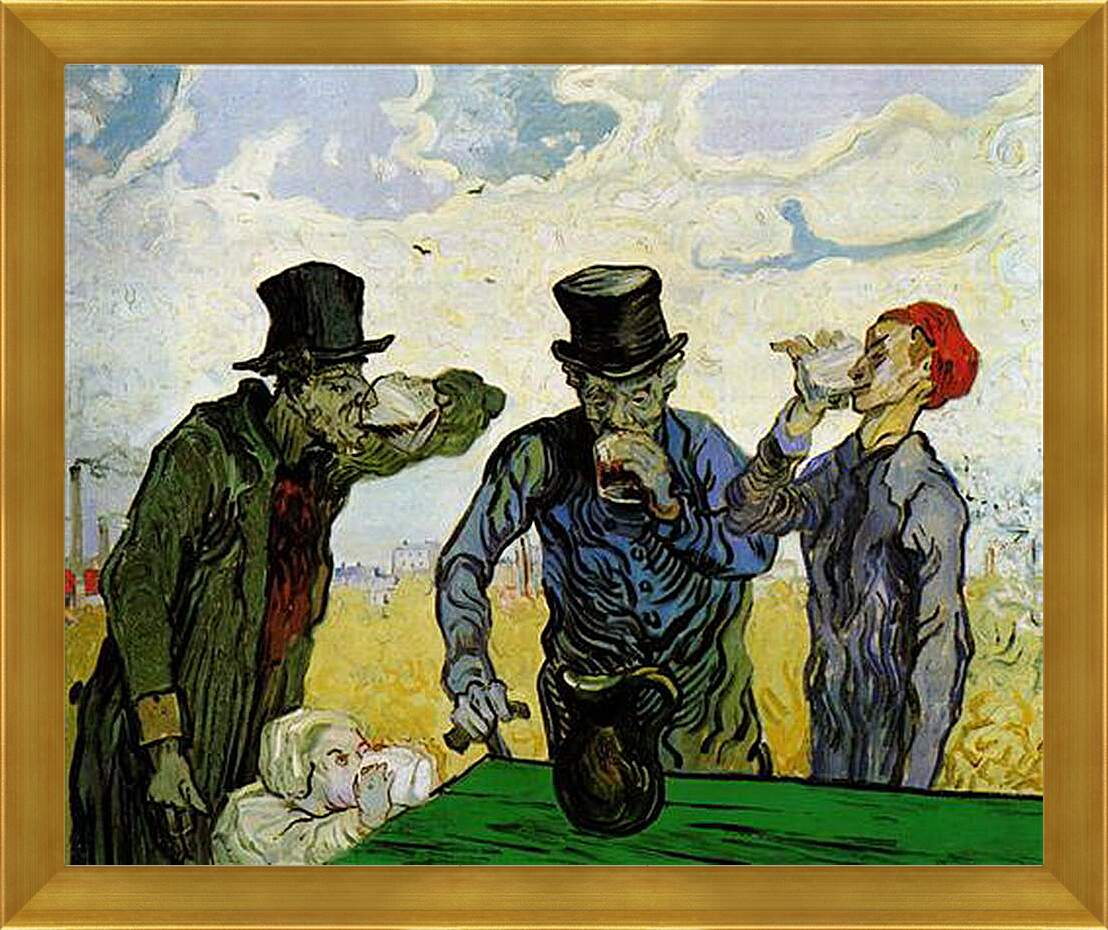 Картина в раме - The Drinkers. Винсент Ван Гог