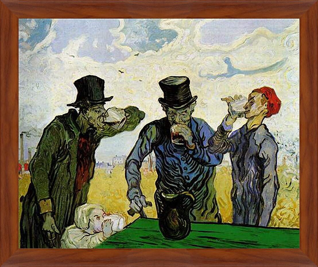Картина в раме - The Drinkers. Винсент Ван Гог