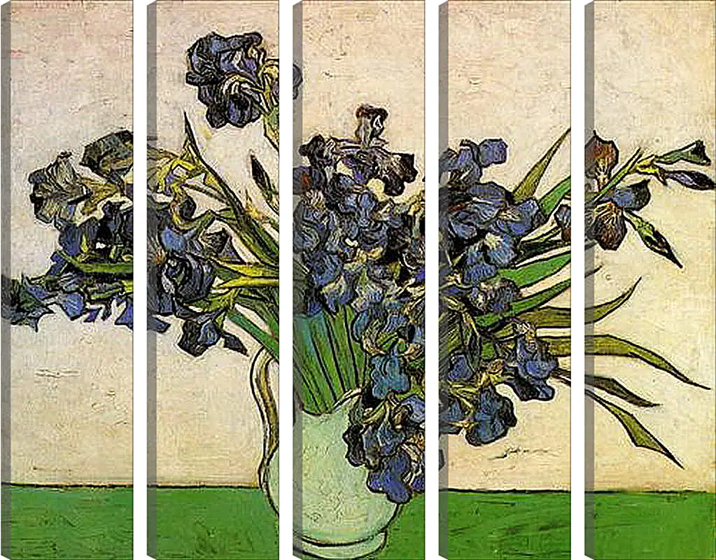 Модульная картина - Still Life Vase with Irises. Винсент Ван Гог