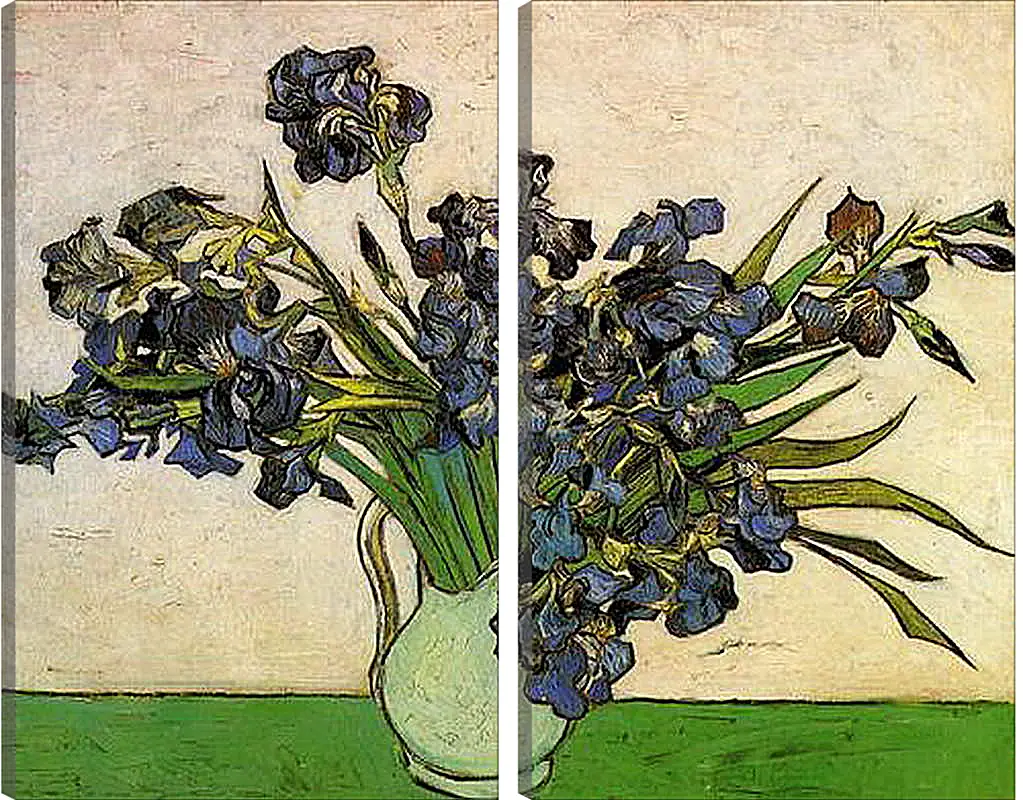 Модульная картина - Still Life Vase with Irises. Винсент Ван Гог