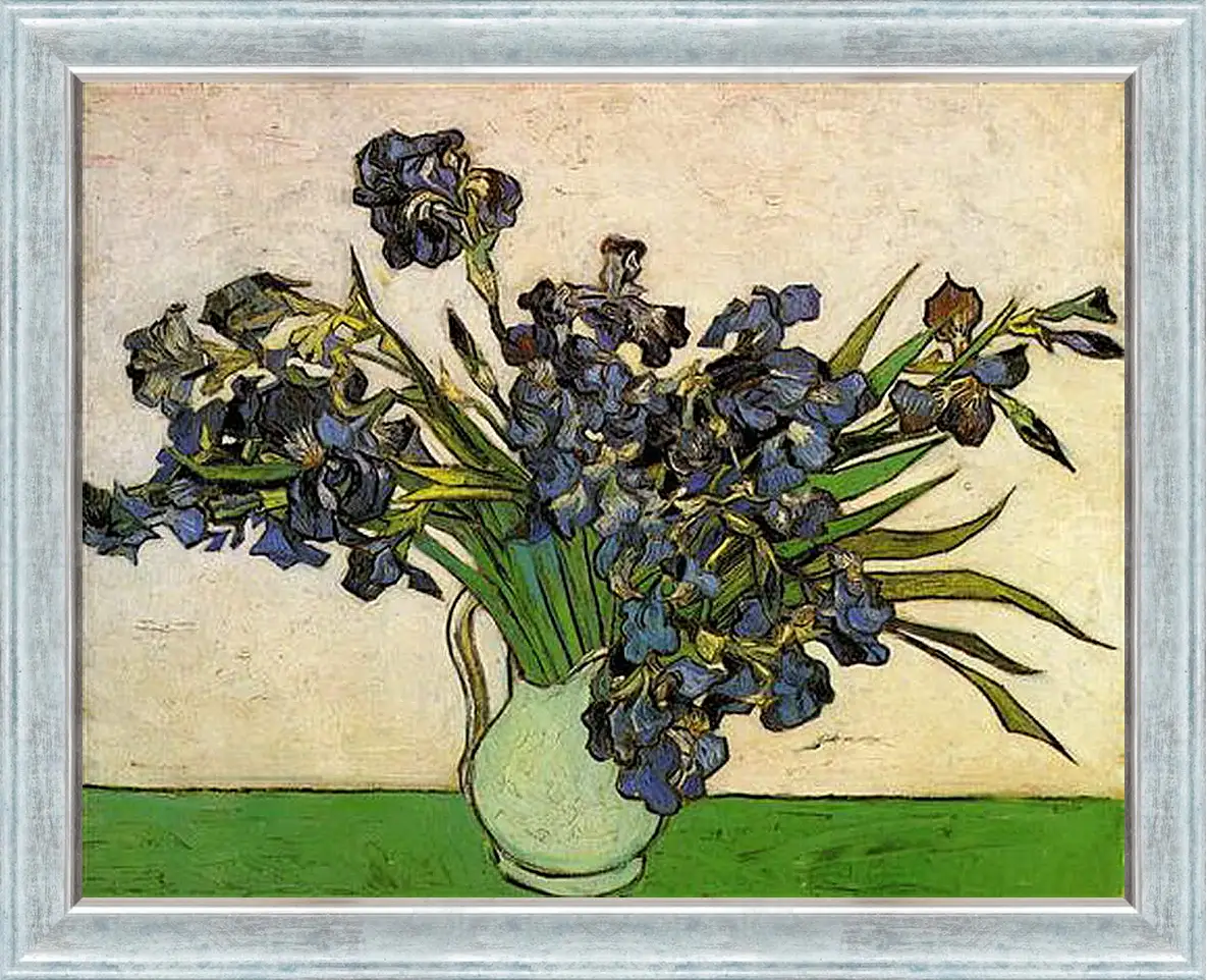 Картина в раме - Still Life Vase with Irises. Винсент Ван Гог