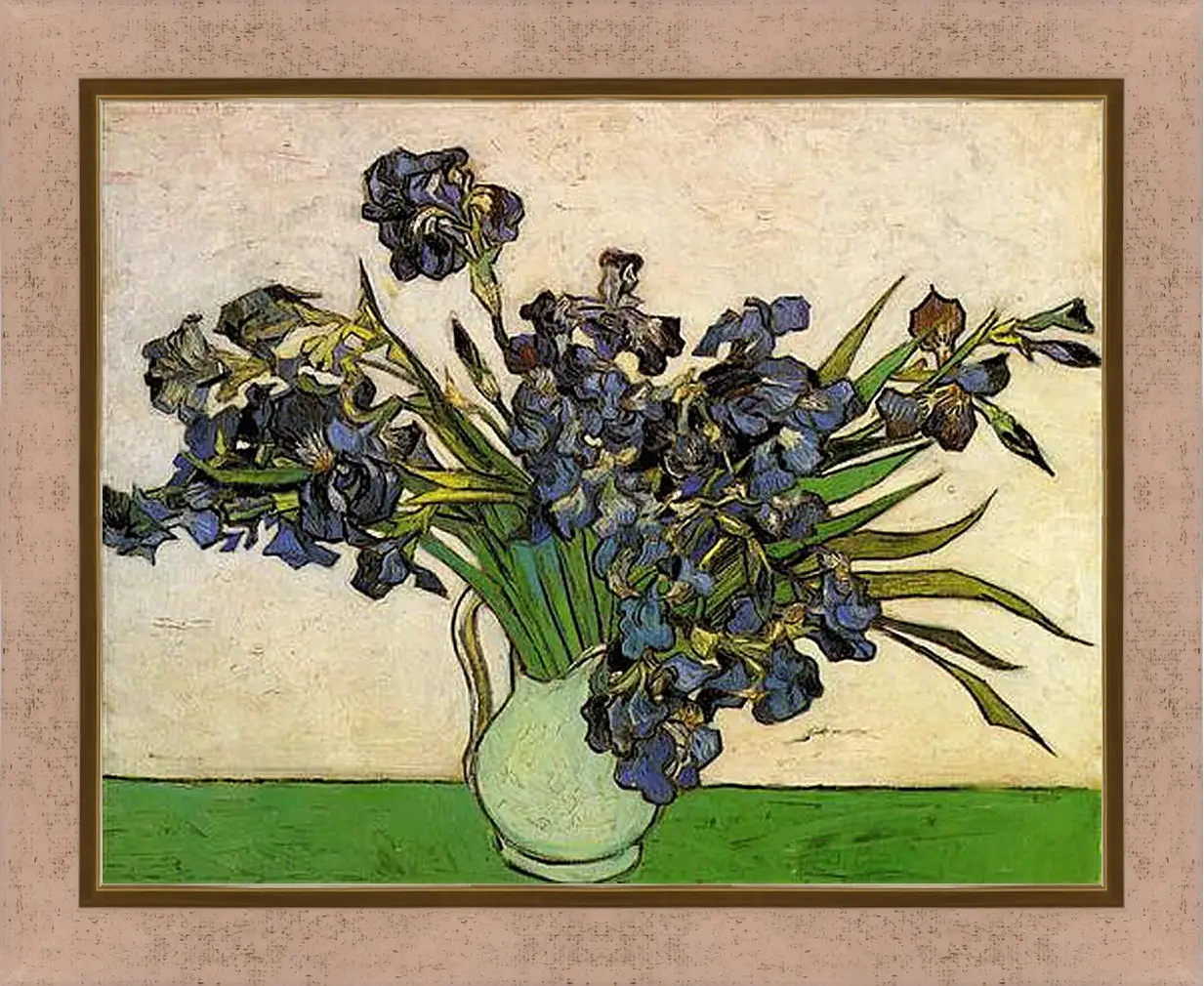 Картина в раме - Still Life Vase with Irises. Винсент Ван Гог
