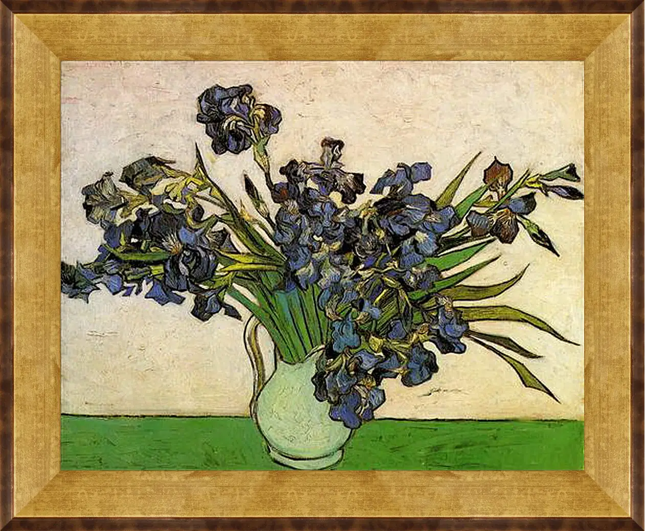 Картина в раме - Still Life Vase with Irises. Винсент Ван Гог
