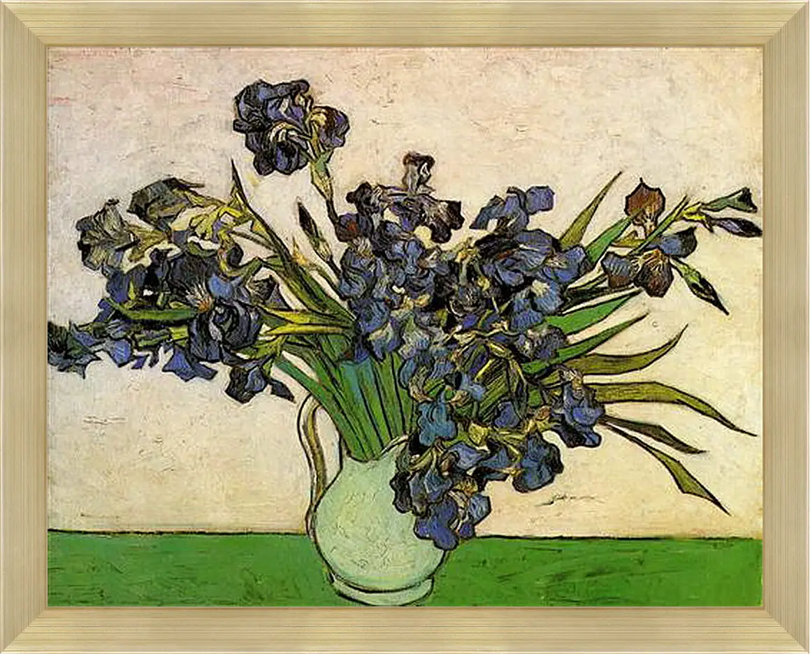 Картина в раме - Still Life Vase with Irises. Винсент Ван Гог
