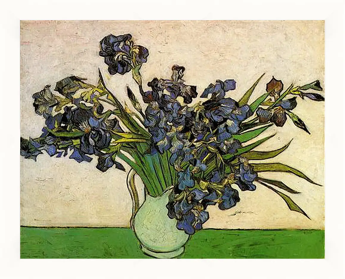 Картина в раме - Still Life Vase with Irises. Винсент Ван Гог