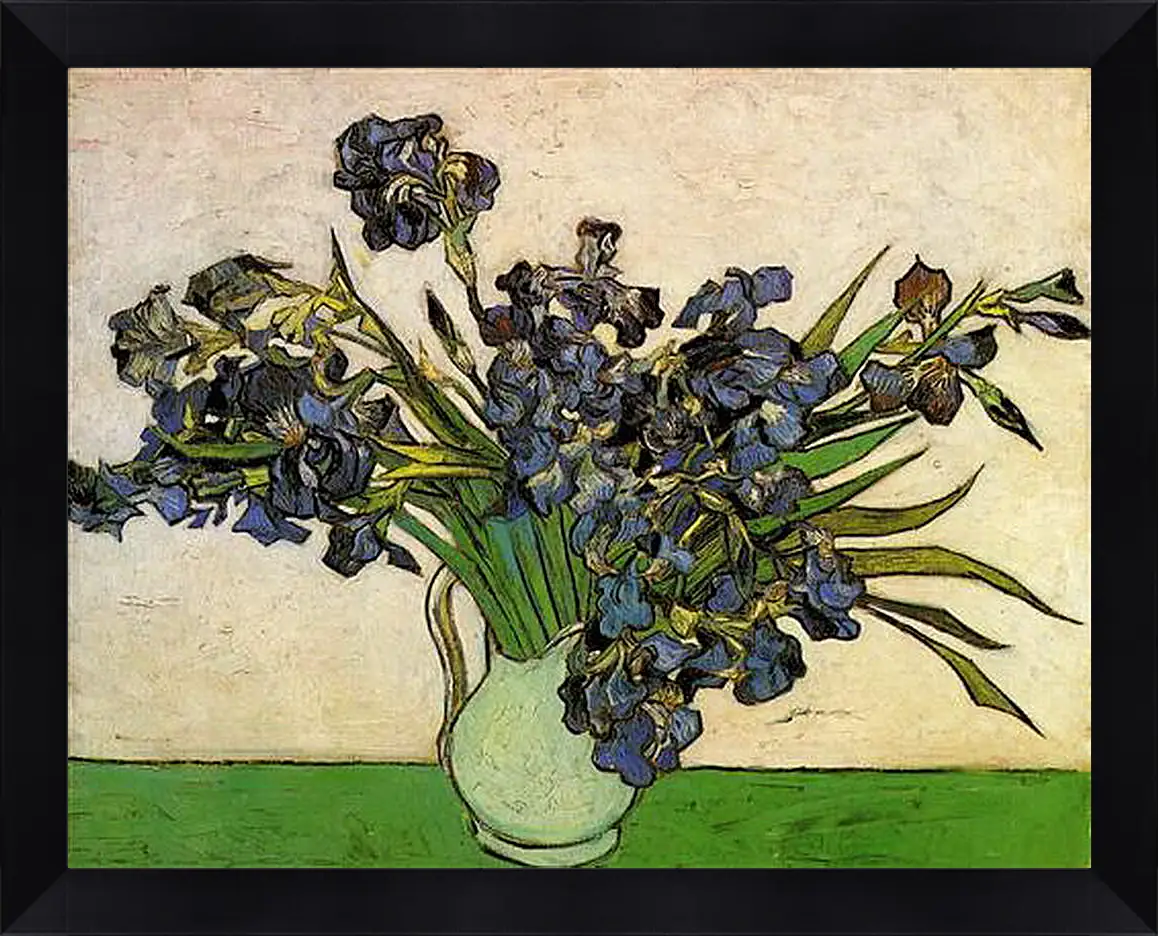 Картина в раме - Still Life Vase with Irises. Винсент Ван Гог