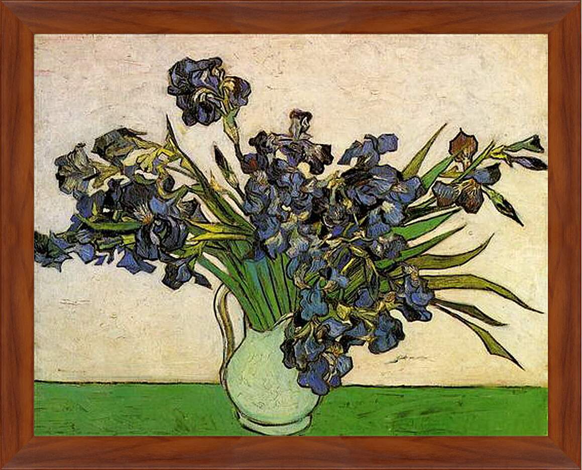Картина в раме - Still Life Vase with Irises. Винсент Ван Гог
