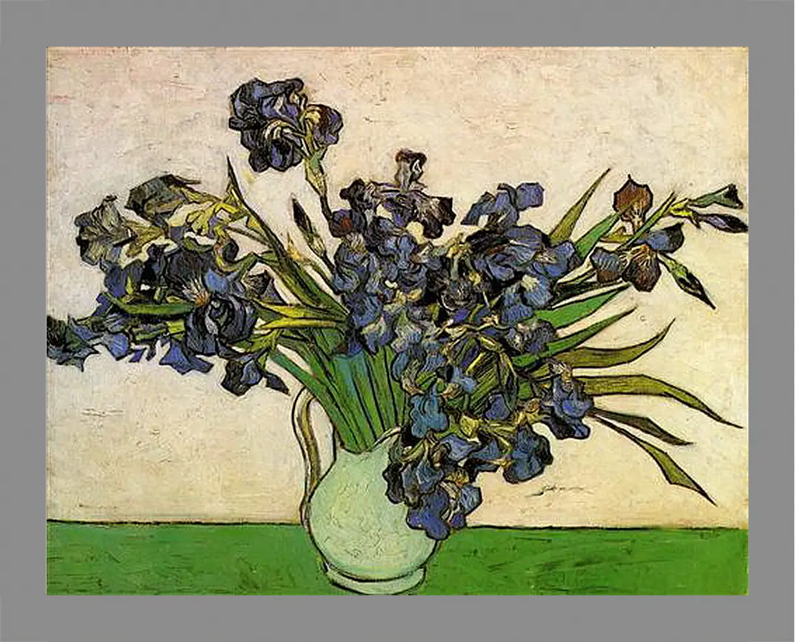 Картина в раме - Still Life Vase with Irises. Винсент Ван Гог